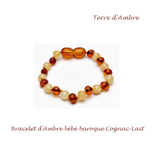 Bracelet Ambre Bébé Perles Baroques - 123Ambre